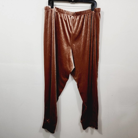 Jenni Velvet Lounge Jogger Pants in Mauve Women's Size XXL Elastic Waist Stretch - Picture 3 of 14